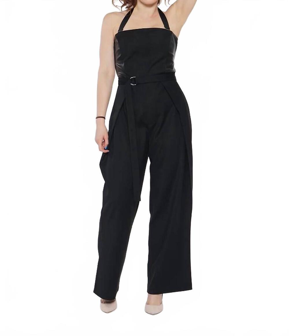 NEW CIRCULAR PATH day to night jumpsuit in black